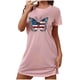 thumbnail image 2 of Camisón corto de talla grande para mujer, camisón de manga corta con estampado de pecho a la moda, camisón para mujer, 2 of 7
