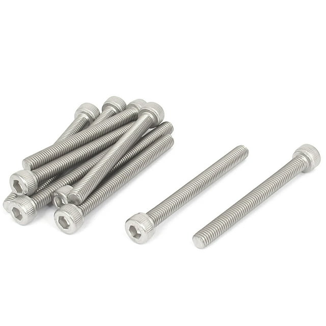Tornillos de cabeza hexagonal con socket M5x50mm de acero inoxidable 304, 10 piezas