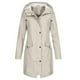 thumbnail image 2 of Chaqueta de Lluvia de Color Sólido Para Mujer Abrigo Largo Impermeable A Prueba de Viento Con Capucha Para Exteriores Odeerbi  ODB-6, 2 of 5