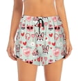 thumbnail image 2 of Wukai funny dogs and love Print Women' double-layer Shorts for Athletic Gym Running Shorts with Phone Pockets-X-Large, 2 of 7