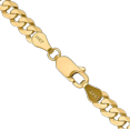 thumbnail image 3 of 14K Solid Yellow Gold 4.75mm Curb Link Chain Necklace, 3 of 5