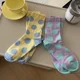 thumbnail image 4 of Granjero Gordo 3 pares de calcetines finos de algodón para mujer, calcetines de algodón suave para mujer por encima del tobillo (A09), 4 of 5