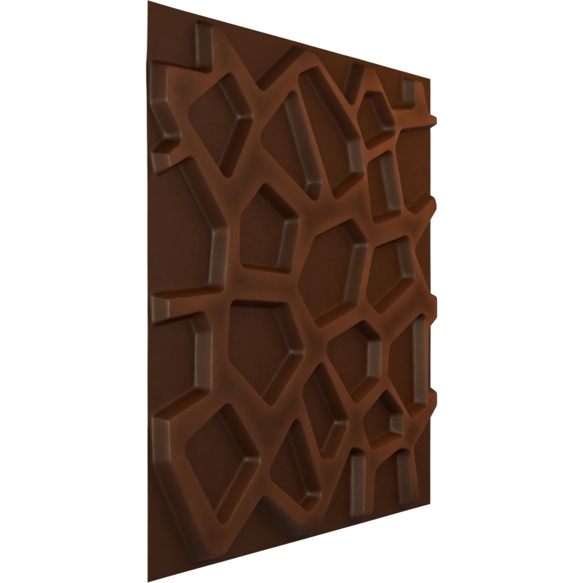 Ekena Millwork 19 5/8"W x 19 5/8"H Dublin EnduraWall Decorative 3D Wall Panel, Universal Aged Metallic Rust (Covers 2.67 Sq. Ft.)