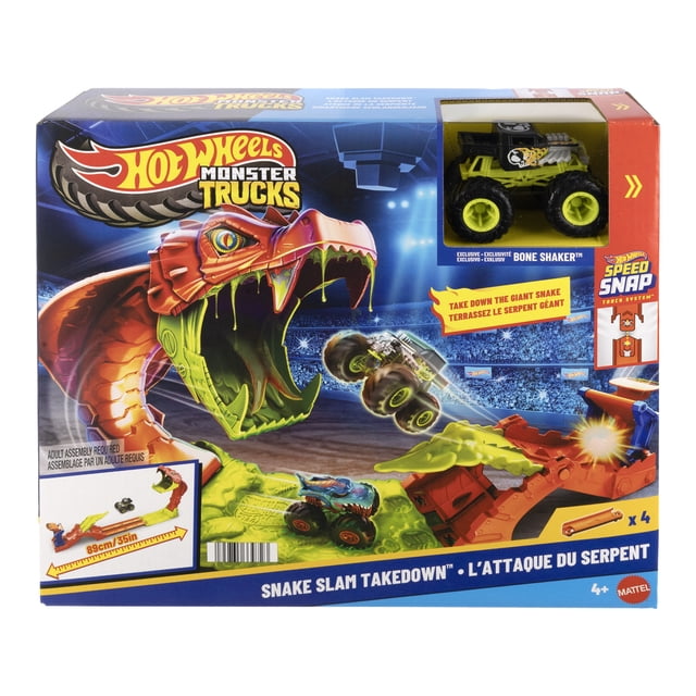 Pista de Juguete Mattel Hot Wheels Pista Monster Trucks Mordida de Serpiente