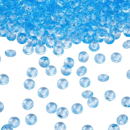 1000Pcs Clear Acrylic Gems Bulk Diamonds Vase Filler 8mm Blue Faceted Diamond Gem Stones Jewels for DIY handcrafting