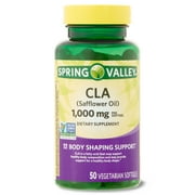 Spring Valley CLA Safflower Oil Dietary Supplement, 1,000 mg, 50 Count