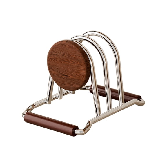 Stainless Steel Kitchen Stove Tool Organizer & Drainage Rack for Utensil Storage, Pot Lid Holder with Water Collection, Space-Saving Countertop Solution for Cooking Enthusiasts