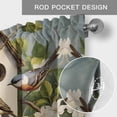 thumbnail image 5 of Spring Birds Leaves Valances for Windows Birdhouse Pink Flowers Rod Pocket Curtain Valance Window Treatment Short Curtains for Kitchen Living Room, 42"x12", 5 of 9