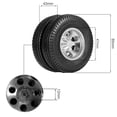 thumbnail image 3 of lionlar 2x Tires and Wheel Rims Set Hub for 1:14 Tractor Truck Rear Tyre, 3 of 9