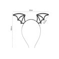 thumbnail image 2 of 1pc Halloween Bat Wing Headband/ Horns Hair Hoop/funny Hair Clip With Rhinestones, 2 of 4
