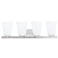 thumbnail image 5 of Aspen Creative 62217, Four-Light Metal Bathroom Vanity Wall Light Fixture, 25-1/2" Wide, Transitional Design in Brushed Nickel, 5 of 6