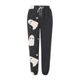 thumbnail image 3 of Rciityk Women's Casual Baggy Sweatpants Halloween Ghost Bats Spider Webs Print Elastic High Waisted Joggers Pants with Pockets, 3 of 4