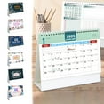 Qinghuai Clearance Sales 20242025 English Simplified Desktop Calendar Plan Clearance Sales