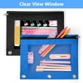 thumbnail image 6 of 2 Pack Pencil Bags for 3 Ring Binder, Binder Pencil Pouch with Clear Window Pencil Bags with Zipper & Reinforced Grommets, Portable Pencil Case for binder, 6 of 6