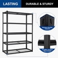 2500LBS 48" W x 18" D x 72" H Heavy Duty Garage Shelving Adjustable 5