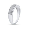 thumbnail image 6 of 1/3 Ct Round Cut Lab Created Moissanite Diamond Mens Wedding Band Ring In 14K White Gold Plated Sterling Silver(G-H Color,VVS1 Clarity,0.33 Cttw)-8.5, 6 of 9