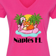 thumbnail image 4 of Inktastic Naples Florida Beach Vacation Women's V-Neck T-Shirt, 4 of 5