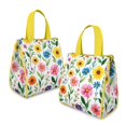 thumbnail image 2 of Pioneer Flower Floral Print Pattern Insulated Lunch Bag for Women & Adults,Large Portable Soft Cooler Lunch Bag,Thermal Food Storage Tote with Pearl Cotton,8.66L,8.75x5.75x9.5 Inch, 2 of 6