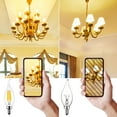 thumbnail image 2 of BRIMAX C35T Dimmable E12 Candelabra Flame Tip Style LED Edison Bulbs, 6W Equivalent 60W 2700K Soft White Light, LED Candle Light Bulbs for Indoor Outdoor, 6Pack, 2 of 7