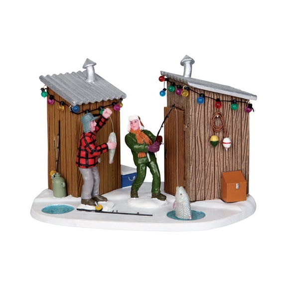 Lemax Ice Fishing Village Accessory Multicolored Resin 6 in. x 4-1/4 in. x 4-1/2 in.
