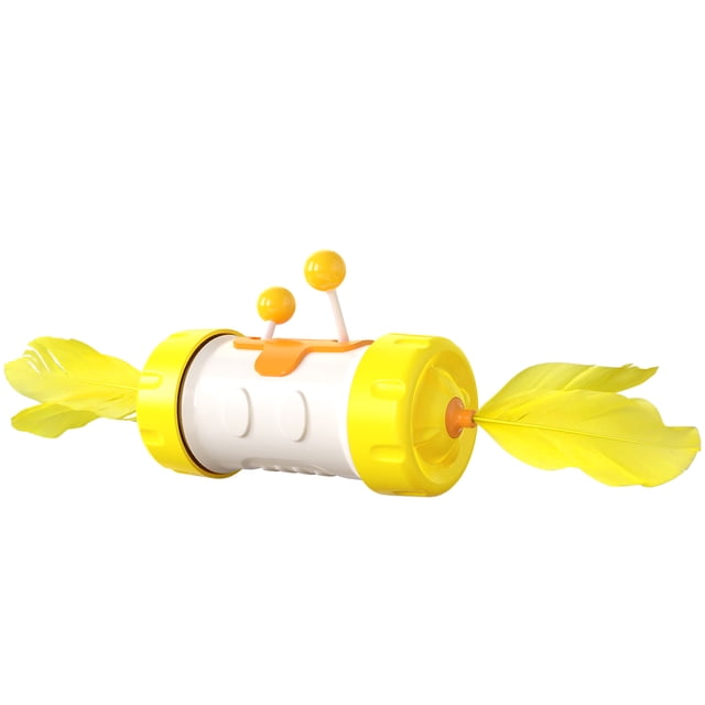 Juguetes De Vaso De Varita Con Pluma Y Bola, Juguetes Interactivos Para Gatos, Resortes Para Gatos, Palo De Burla Con Plato Giratorio Para Gatos De Interior Eigraketly PT001702-02