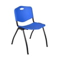 thumbnail image 5 of Cain 30" Square Breakroom Table- Grey & 4 'M' Stack Chairs- Blue, 5 of 8