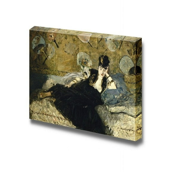 wall26 - Woman with Fans by Edouard Manet - Canvas Print Wall Art Famous Painting Reproduction - 24" x 36"