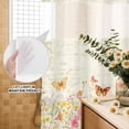 thumbnail image 3 of No Hook Shower Curtain, Spring Summer Botanical Shower Curtains for Bathroom with See Through Top Window, Butterfly Floral Vintage Waterproof & Washable Bath Curtain 60"x72", 3 of 9