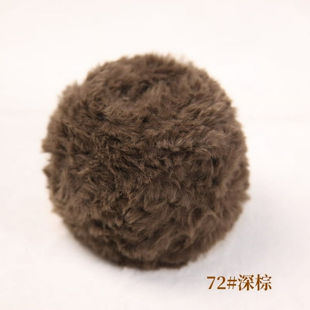 Zhuge Hilo de chenilla grueso para tejer voluminosos y esponjosos, hilo de chenilla, hilo de felpa suave, 100 g, marrón oscuro