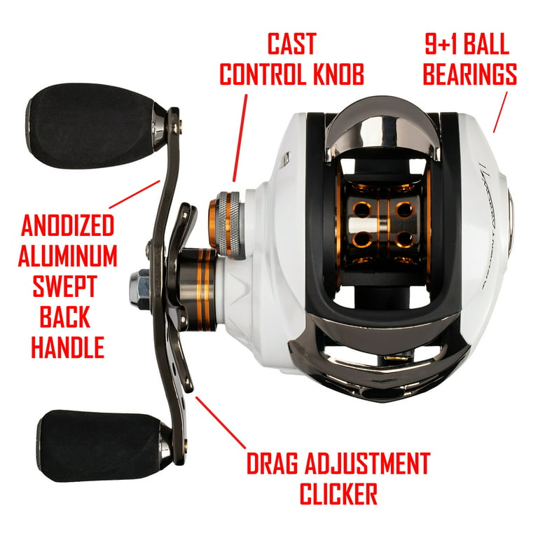 Ardent Arrow II Baitcast Fishing Reel, 7.0:1 Gear Ratio, Right Hand 