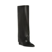 madden girl Evannder Women's Fold-Over Boots Color: Black Size: 7
