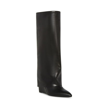madden girl Evannder Women's Fold-Over Boots Color: Black Size: 7