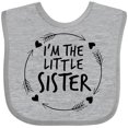 thumbnail image 3 of Inktastic I'm the Little Sister Girls Baby Bib, 3 of 4