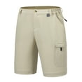 thumbnail image 2 of Little Donkey Andy Men's 10 Inch Quick Dry Cargo Shorts Stretch Lightweight Outdoor Hiking Shorts UPF 50, Light Khaki Size XL, 2 of 7
