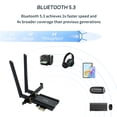 thumbnail image 3 of Tarjeta WiFi 6E QFly AX210 5400 Mbps para juegos de PC con Bluetooth, 3 of 7