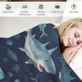 thumbnail image 3 of ONETECH Shark Blanket Gifts for Adult &amp; Kids for Living Room Bedding Couch Soft Warm Lightweight Cozy Throw Blue Abstract Sharks Aniaml Colorful Bright Blankets Christmas Decor, 3 of 6