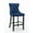 Blue, variant on Velvet Counter Height Upholstered Barstools, Bar Stools Seat Height 27", Counter Height Armless Bar Chairs Button Tufted with Solid Wood Legs for Kitchen Island Bar Area (Set of 2)