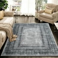 thumbnail image 5 of NICETOWN 3'x5' Area Rug for Bedroom, Thin Machine Washable Entryway Rug Non-Slip Stain Resistant Mysterious Tribal Carpet Soft Foldable Throw Rug for Living Room Dining Room, Charcoal Gray, 5 of 11