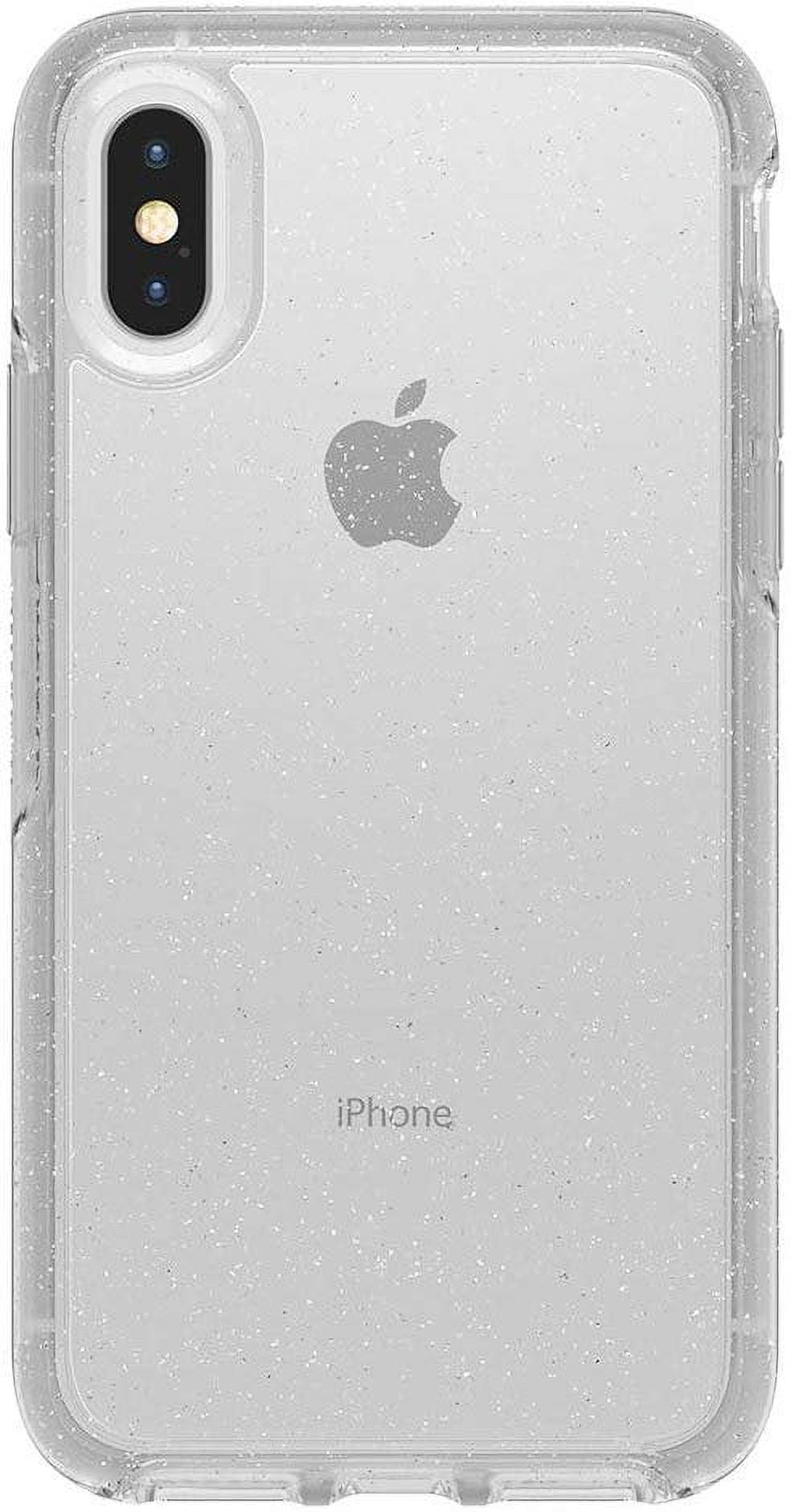 OtterBox Symmetry Clear Series Case for iPhone Xs & iPhone X - Retail Packaging - Stardust (Silver Flake/Clear)