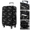 thumbnail image 5 of Black Cartoon Dinosaurs Fossils Pattern Luggage Cover Fashion Suitcase Cover Baggage Covers Fit 25-28 Inch Luggage (Go Travel), 5 of 5