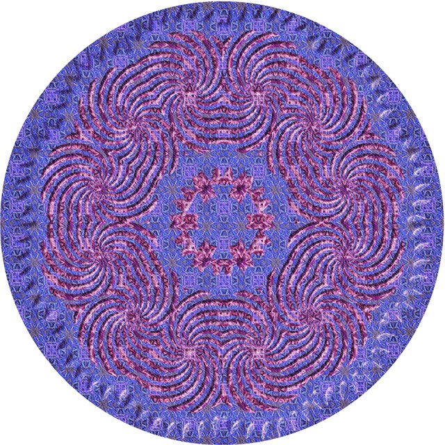Ahgly Company Tapis Rond Lavable en Machine Intérieur Transitionnel Violet Vif, 7 Pieds Rond
