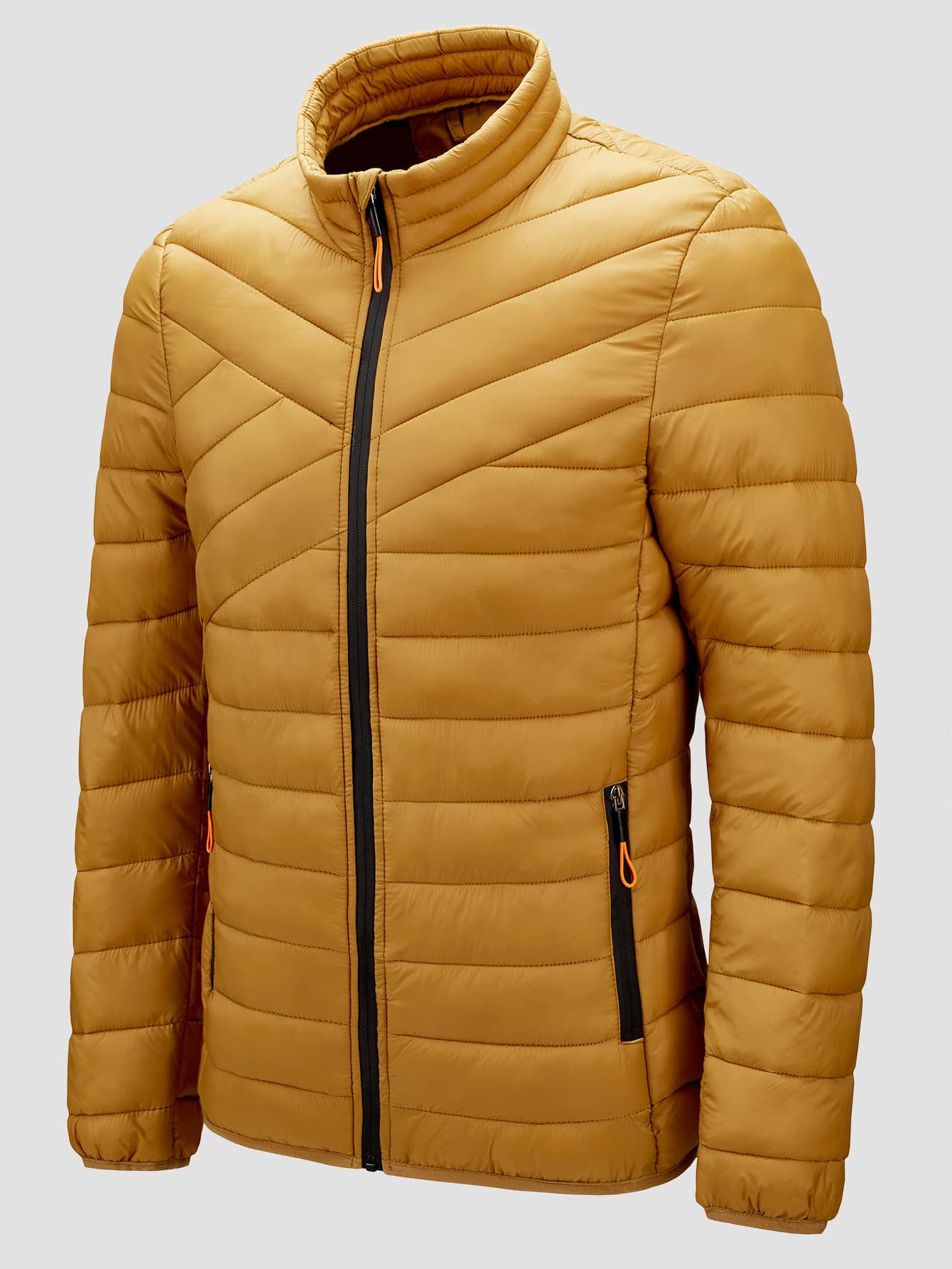MoFiz Mens Down Jacket Hooded Snow Winter Coat Packable