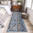 thumbnail image 4 of Kitchen Runner 2 x 6 Ft, Farmhouse Wood Grain Non-Slip Residential Carpet, Vintage Country Barn Gate Textured Indoor Crawling Mats Runner Rugs for Living Room/Dining Room/Bedroom, 4 of 8