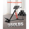 thumbnail image 3 of KFFKFF Roman Chair Hyperextension Bench, 350 lbs Adjustable Extension Machine, Multi-Function Exercise Equipment for Glute, Hamstring, Lower Back, and Ab Workout, 3 of 7