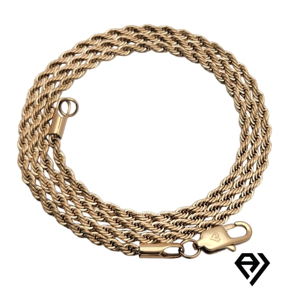Aria Jeweler Rope Chain 14K Bonded Gold Gold