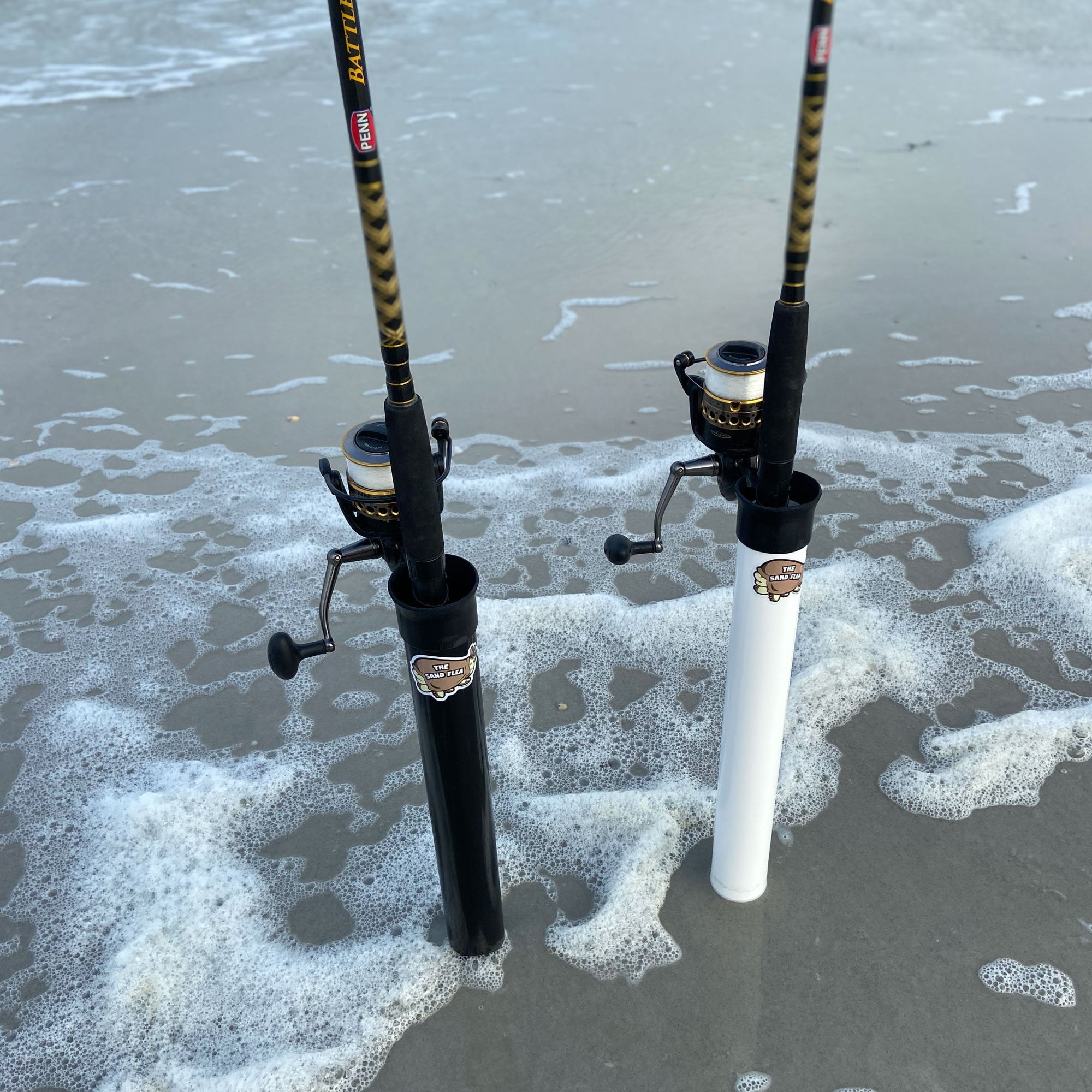 Sand Flea Surf Fishing Rod Holder Beach Sand Spike. 2, 3 or 4 Foot Lengths.  Made from Impact and UV Resistant PVC. 100% USA Made. (Black, 3), Fish  Holders -  Canada