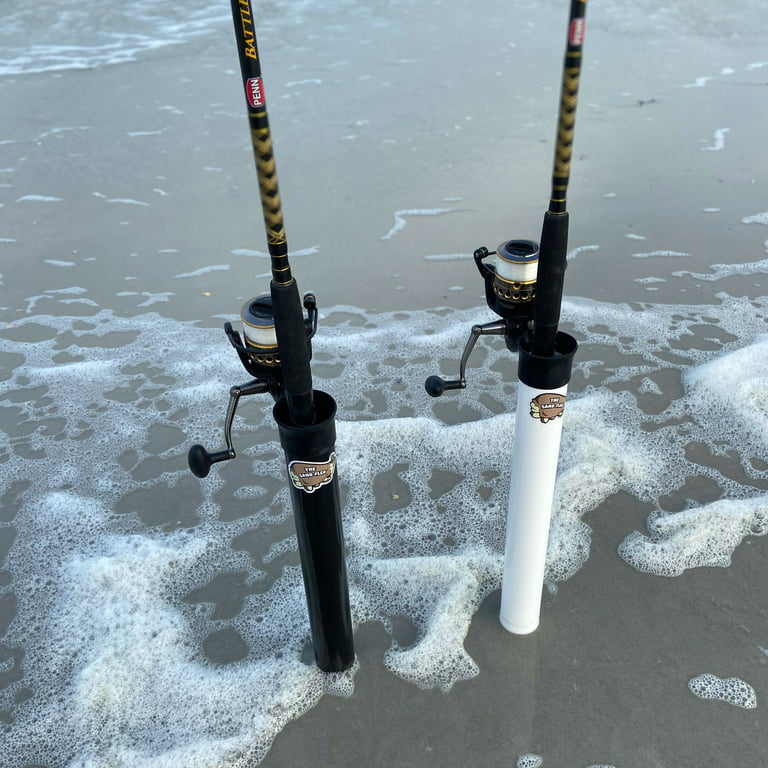 Sand Flea Surf Fishing Rod Holder Beach Sand Spike. 2, 3 or 4 Foot Lengths.  Made from Impact and UV Resistant PVC. 100% USA Made. (White, 2) 