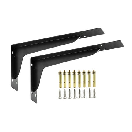 

1pair Shelf Bracket DIY Corner Brace Black Heavy Duty Modern Triangle Support