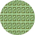 thumbnail image 1 of Ahgly Company Machine Washable Indoor Round Transitional Pale Green Area Rugs, 4' Round, 1 of 7