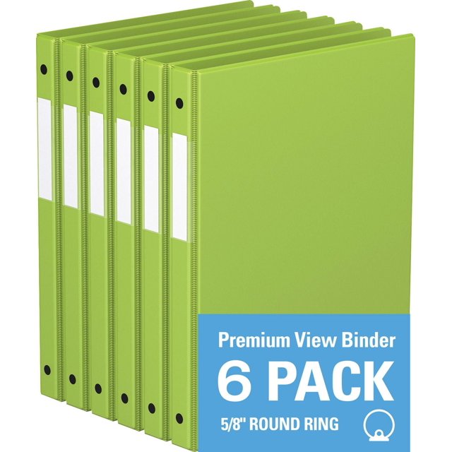 Davis Group, Premium Economy, Round Ring, Binder, 6 Pack, 5/8"